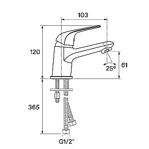 Смеситель для раковины Santek Нико WH5A02005C001 хром купить в интернет-магазине сантехники Sanbest