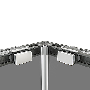 Душевой уголок Black&White Stellar Wind 90х90 12209090NGG профиль брашированный никель/стекло тонированное купить в интернет-магазине Sanbest