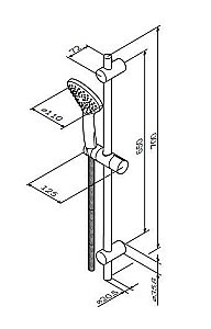 Душевой гарнитур AM.PM Gem F0190100 купить в интернет-магазине сантехники Sanbest