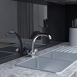 Смеситель для кухни PAINI AF182 хром купить в интернет-магазине сантехники Sanbest