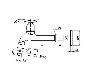 Сливной кран для бани Bronze De Luxe 21598/1 купить в интернет-магазине сантехники Sanbest