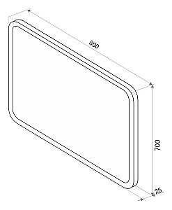 Зеркало Континент Demure ЗЛП331 80x70 в ванную от интернет-магазине сантехники Sanbest