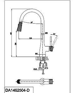 Смеситель для кухни D&K Rhein.Schiller DA1462504D купить в интернет-магазине сантехники Sanbest