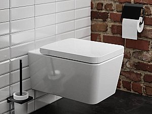 Держатель для туалетной бумаги Hansgrohe AddStoris 41753670 черный матовый купить в интернет-магазине сантехники Sanbest