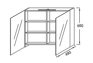 Зеркальный шкаф Jacob Delafon EB786RU-G1C белый лак купить в интернет-магазине сантехники Sanbest