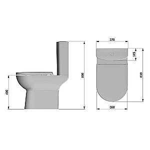 Унитаз напольный Azario Kano 93590 белый, безободковый, с бачком, с крышкой микролифт купить в интернет-магазине Sanbest