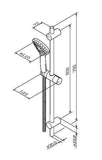 Душевой гарнитур AM.PM Gem F0190100 купить в интернет-магазине сантехники Sanbest