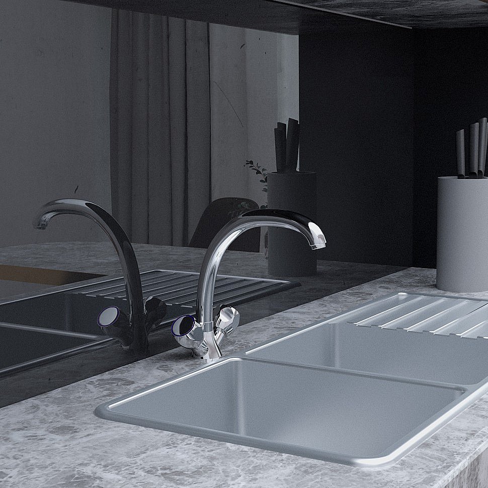 Смеситель для кухни PAINI AF182 хром купить в интернет-магазине сантехники Sanbest