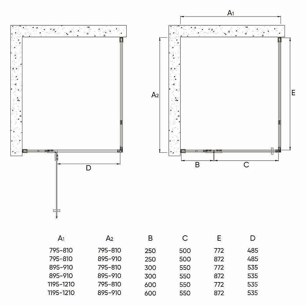 Душевой уголок Veconi Rovigo RV-073 120x80 прозрачный купить в интернет-магазине Sanbest