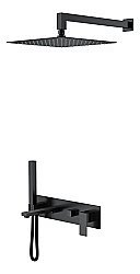 Душевая система Boheme Qubic 474-B черная матовая купить в интернет-магазине сантехники Sanbest