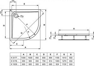 Душевой поддон Ideal Standard Ultra Flat K517701 100x100 купить в интернет-магазине Sanbest