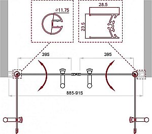 Душевая дверь BelBagno UNO-B-2-90-CH-CR стекло шиншилла/профиль хром купить в интернет-магазине Sanbest