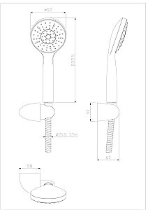 Душевой гарнитур Damixa Eclipse 914540000 купить в интернет-магазине сантехники Sanbest