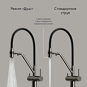 Смеситель для кухни Sancos Dora SC4003GG вороненая сталь купить в интернет-магазине сантехники Sanbest