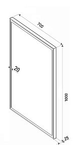 Зеркало Континент Frame Black ЗЛП616 70x100 в ванную от интернет-магазине сантехники Sanbest