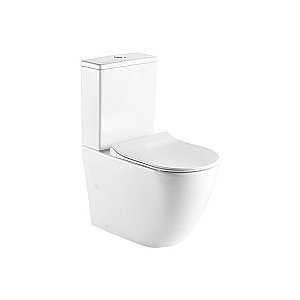 Унитаз напольный Azario Grado AZ-2141 белый безободковый, с бачком, с крышкой микролифт купить в интернет-магазине Sanbest