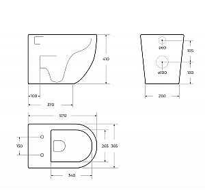 Унитаз приставной BelBagno Sfera-R BB2141CB-TOR/SC белый, безободковый, с крышкой микролифт, слив-торнадо купить в интернет-магазине Sanbest