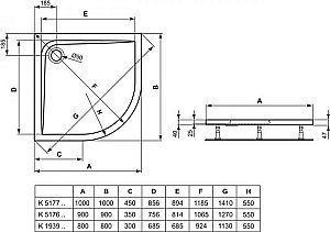 Душевой поддон Ideal Standard Ultra Flat K517701 100x100 купить в интернет-магазине Sanbest