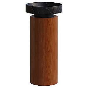 Раковина Boheme Corian 40 801-NM+801-Base-RWood Nero Marquina/Red Wood купить в интернет-магазине Sanbest