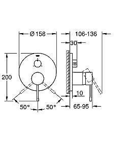 Смеситель для душа Grohe Essence New 24092001 купить в интернет-магазине сантехники Sanbest
