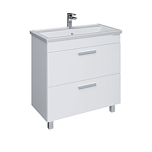 Тумба с раковиной Grossman НЕО 80 пленка, белая для ванной в интернет-магазине Sanbest