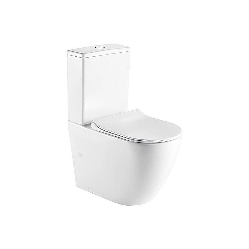 Унитаз напольный Azario Grado AZ-2141 белый безободковый, с бачком, с крышкой микролифт купить в интернет-магазине Sanbest