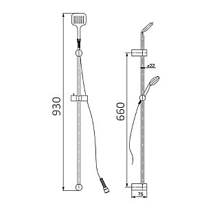 Душевой гарнитур PAINI Pescara PSCR121 хром купить в интернет-магазине сантехники Sanbest