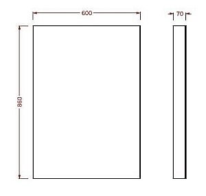 Зеркало Artceram 86х60 ACS010 в ванную от интернет-магазине сантехники Sanbest