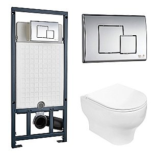 Унитаз с инсталляцией WeltWasser MARBERG 507 + ERLENBACH 004 GL-WT + MAR 507 SE купить в интернет-магазине Sanbest