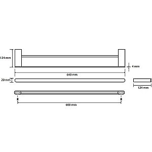 Полотенцедержатель Bemeta Organic 157104051 хром купить в интернет-магазине сантехники Sanbest