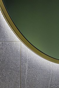 Зеркало Art&Max ASTI AM-Ast-800-DS-FNC-Gold в ванную от интернет-магазине сантехники Sanbest