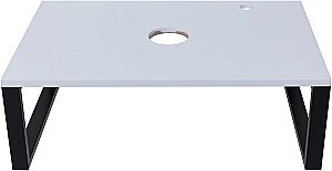 Столешница для раковины Aquanet Арт 75 белый матовый для ванной в интернет-магазине сантехники Sanbest