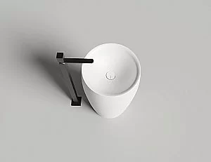 Раковина напольная Salini ALDA 03 130311G 47 из искусственного камня S-Sense, белая глянцевая купить в интернет-магазине Sanbest