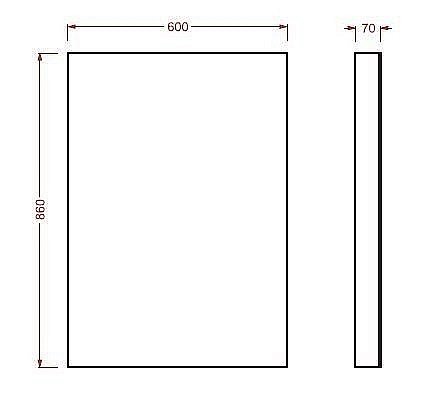Зеркало Artceram 86х60 ACS010 в ванную от интернет-магазине сантехники Sanbest