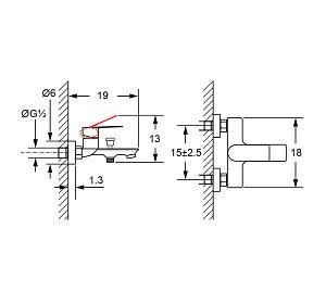 Смеситель для ванны Laguraty DG 01130 DB черный с бронзой купить в интернет-магазине сантехники Sanbest