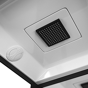 Душевая кабина Grossman Alba 90х90 GR221 стекло прозрачное/профиль черный матовый купить в интернет-магазине Sanbest