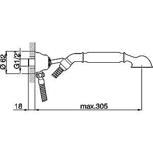 Душевой гарнитур Cisal ARCANA TOSCANA TS00304027 бронза купить в интернет-магазине сантехники Sanbest