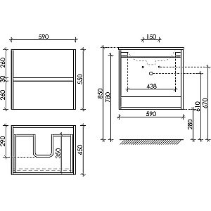 Тумба с раковиной Sancos Urban UR60W белый глянец для ванной в интернет-магазине Sanbest