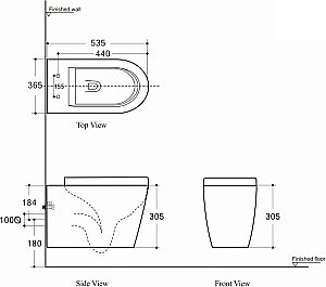 Подвесной унитаз Aquanet Rimless Atago-W BL-104N-WHT с крышкой микролифт, безободковый купить в интернет-магазине Sanbest