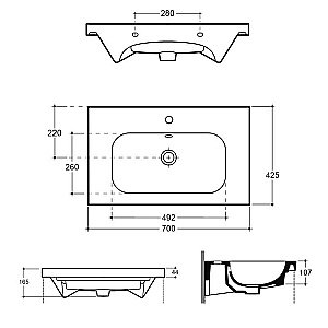 Тумба с раковиной Loranto Florena 70 с раковиной Эридан 70 Светлый Бетон для ванной в интернет-магазине Sanbest
