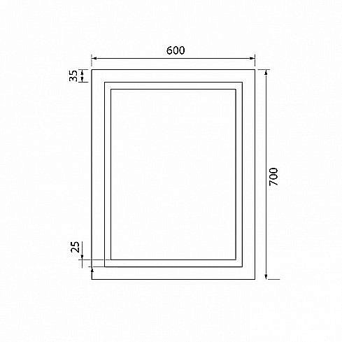 Зеркало Iddis Zodiac 60 ZOD60T0i98 белое в ванную от интернет-магазине сантехники Sanbest