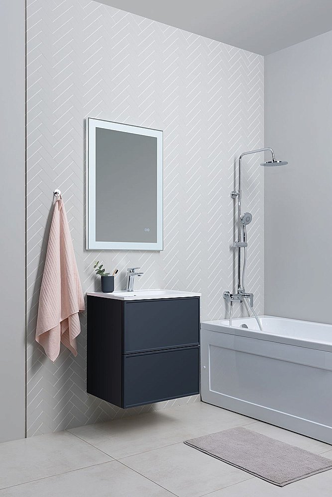 Тумба с раковиной Aquanet Арт 313264 60 маренго для ванной в интернет-магазине Sanbest