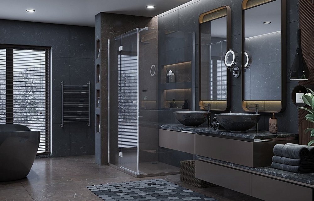 Душевой уголок Ambassador Diamond 12011107 80x120 стекло прозрачное/профиль хром купить в интернет-магазине Sanbest