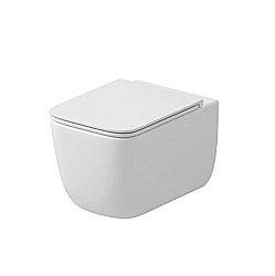 Унитаз подвесной Grossman GR-4409SQ белый, безободковый, с крышкой микролифт, слив торнадо купить в интернет-магазине Sanbest