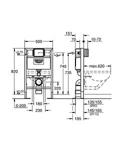 Система инсталляции Grohe Rapid SL 38587000 купить в интернет-магазине сантехники Sanbest