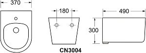 Подвесное биде Ceramica Nova Moments CN3004 купить в интернет-магазине Sanbest