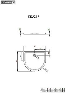 Душевой поддон Radaway Delos P 4Z19035-03N 100х90 белый купить в интернет-магазине Sanbest