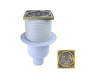 Душевой трап с решеткой Bronze De Luxe 21986-57 бронза купить в интернет-магазине Sanbest