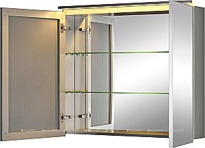 Зеркальный шкаф De Aqua Алюминиум 261754 100 серебро купить в интернет-магазине сантехники Sanbest