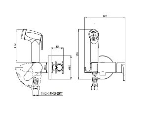 Гигиенический душ D&K Rhein.Marx DA1394585 купить в интернет-магазине сантехники Sanbest